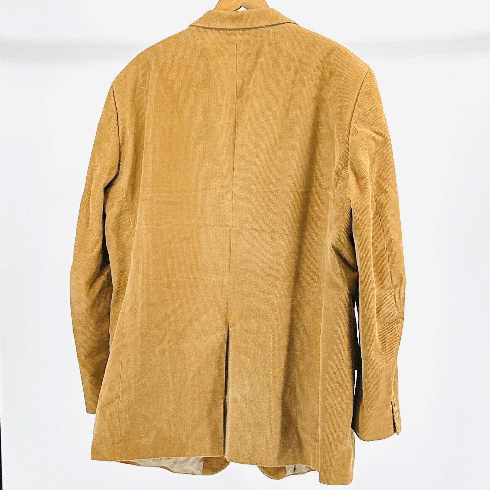 Vintage 90s Lands' End Camel Tan Corduroy Sport Coat Blazer Jacket