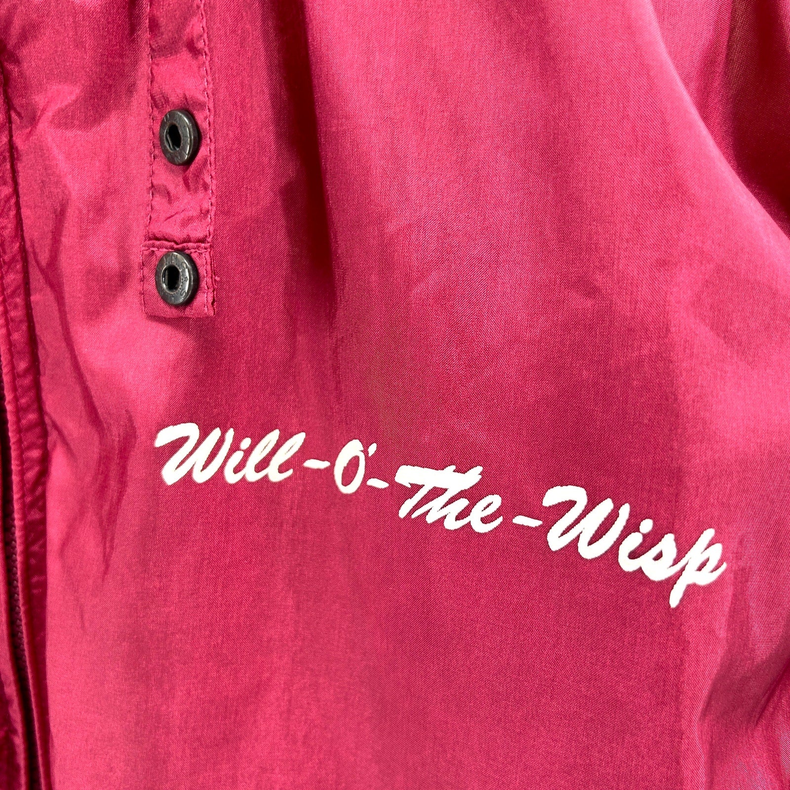 Vintage 80s Jockey Standard Issue Burgundy "Will-O-The-Wisp" Bomber Jacket