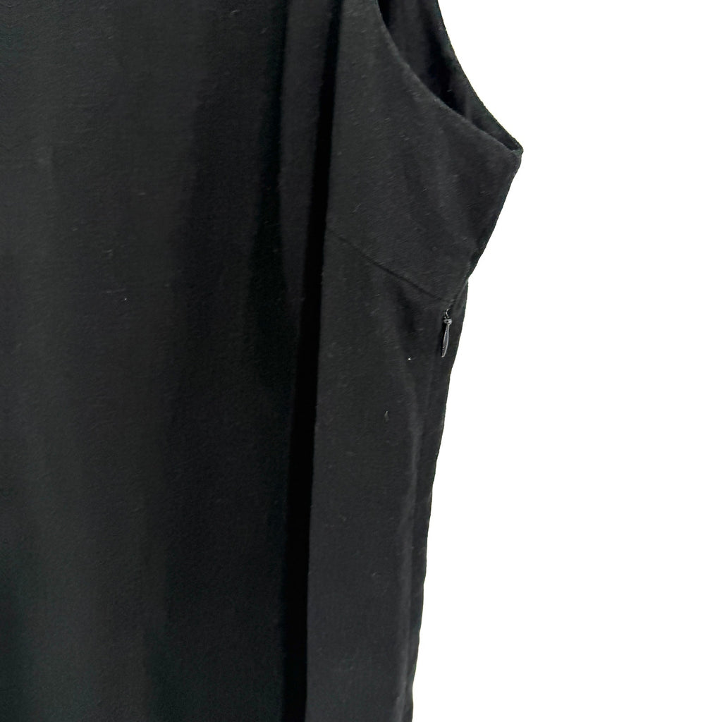 Vintage 90s John Paul Richard Black Minimalist Square Neck Shift Dress