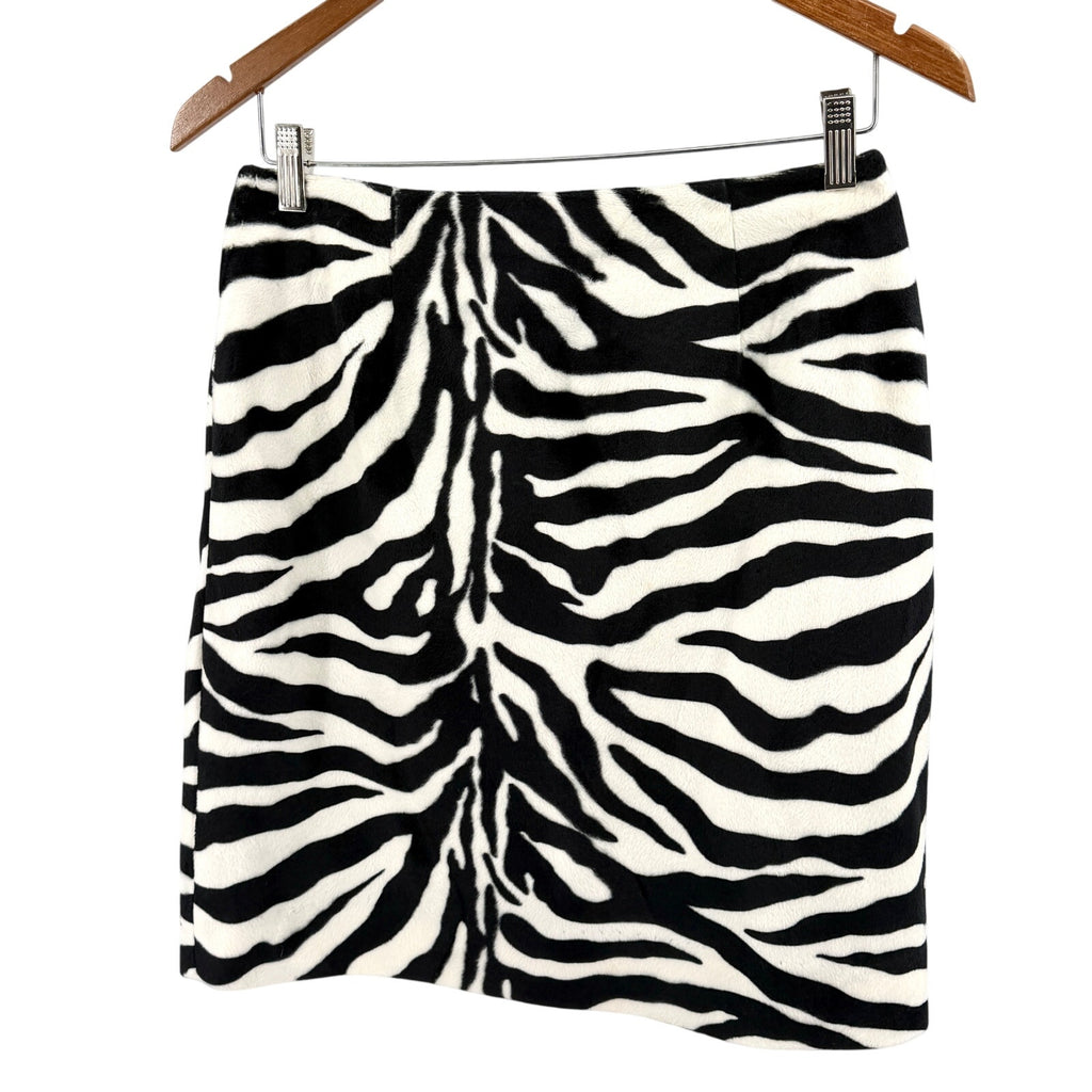 Vintage 90s Focus 2000 Charles Glueck Black White Zebra Mini Skirt Suit Set