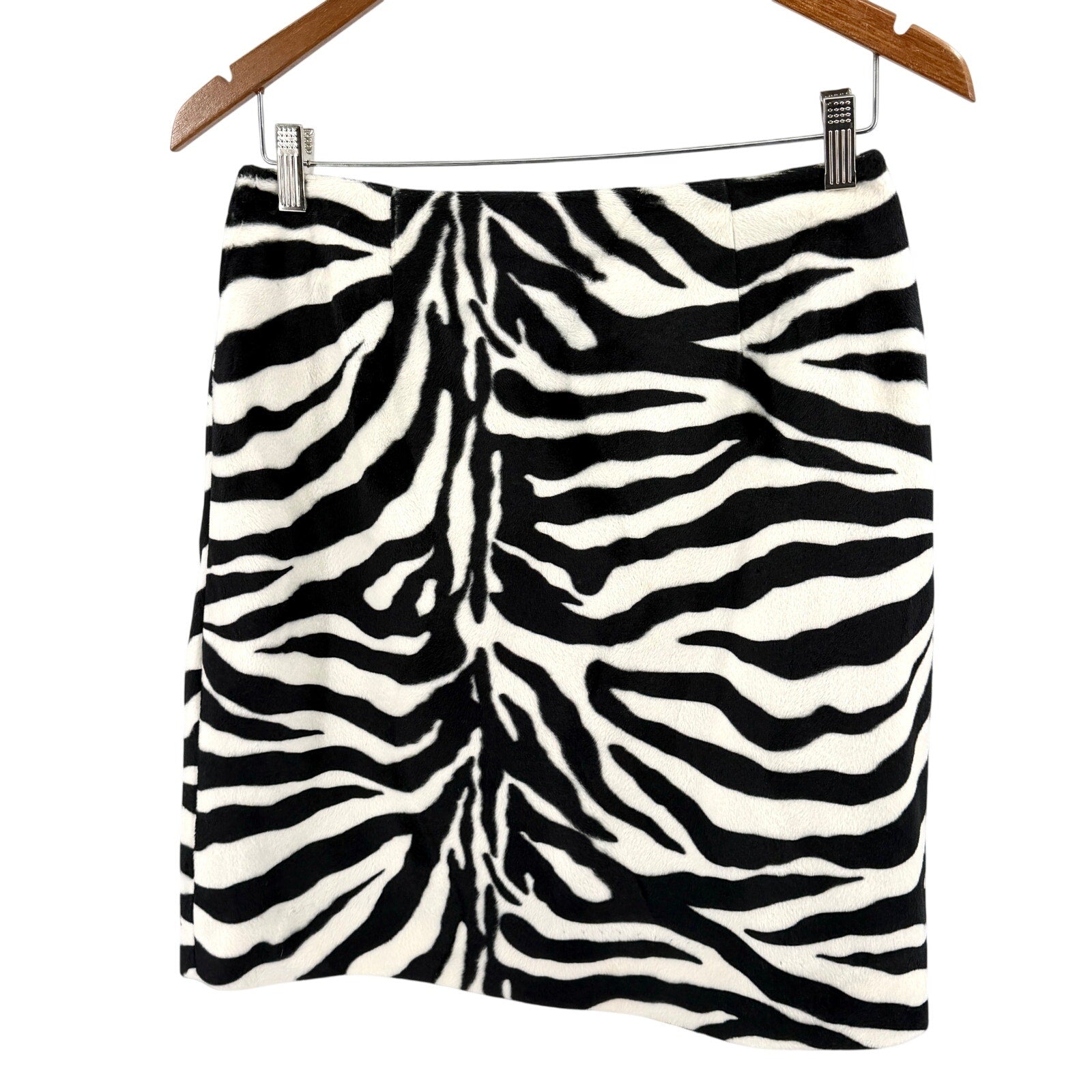 Vintage 90s Focus 2000 Charles Glueck Black White Zebra Mini Skirt Suit Set