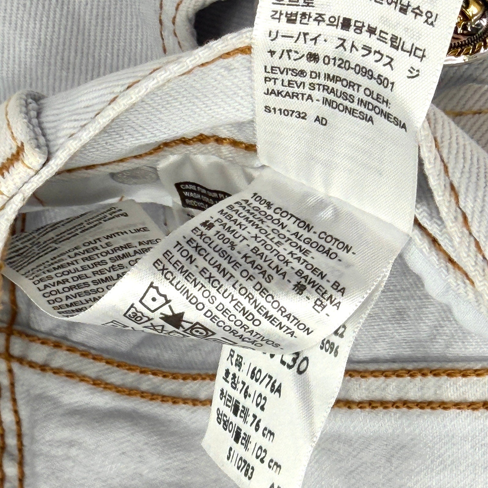 Levi's Light Wash Custom Western Concho Studded 501 '90s Jeans Pants