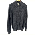 Vintage Y2K L.L.Bean Dark Indigo Grey 100% Cotton Full Zip Cardigan