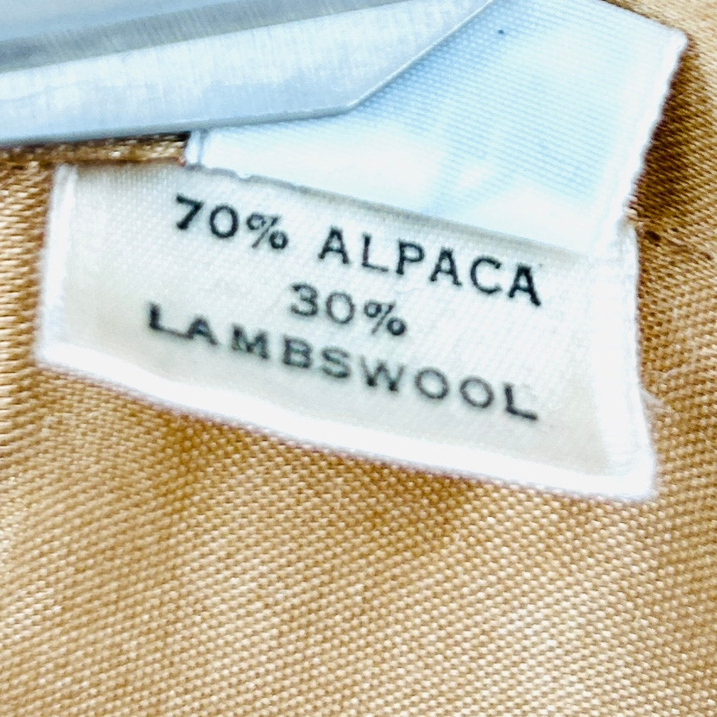 Vintage 1950s Royal Alpaca Camel Oversized Shawl Collar Coat