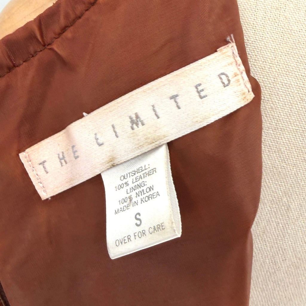 Vintage 90s The Limited Chocolate Brown Genuine Leather Suede Mini Dress