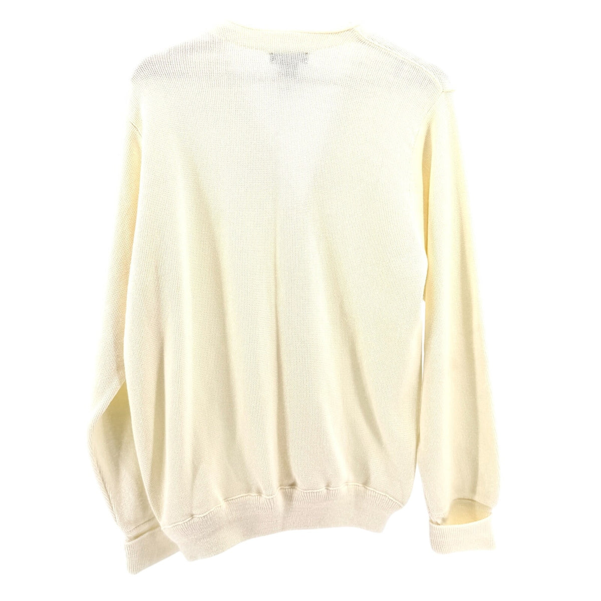 Vintage 90s IZOD Preppy Golf Cream Chest Logo Cardigan Sweater