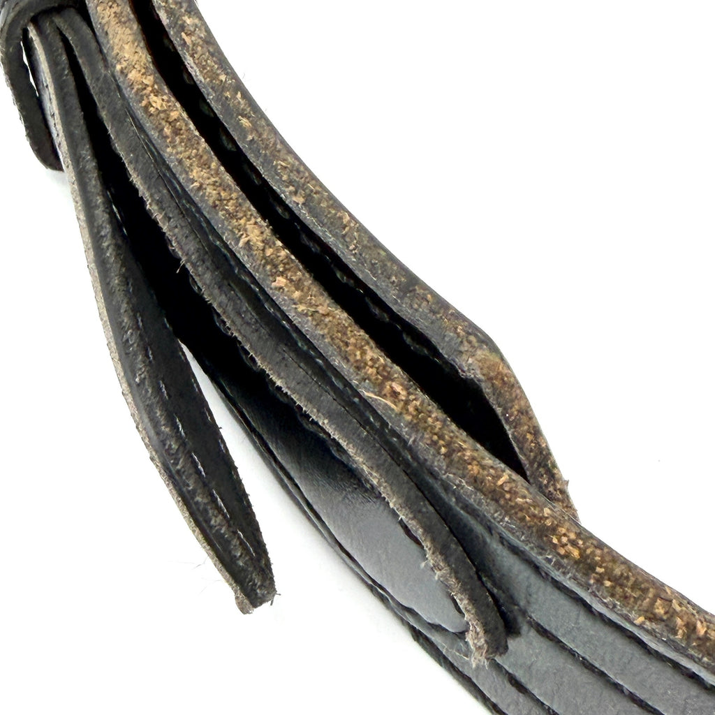 Vintage Y2K Safariland Black Genuine Leather Solid Brass Buckle Wide Duty Belt