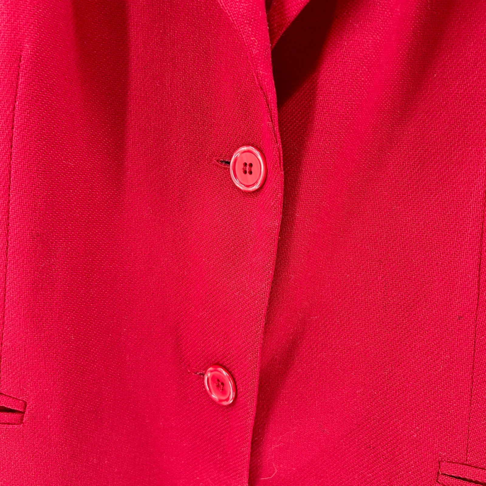 Vintage 90s J.G. Hook Red Tailored 100% Wool Blazer Jacket
