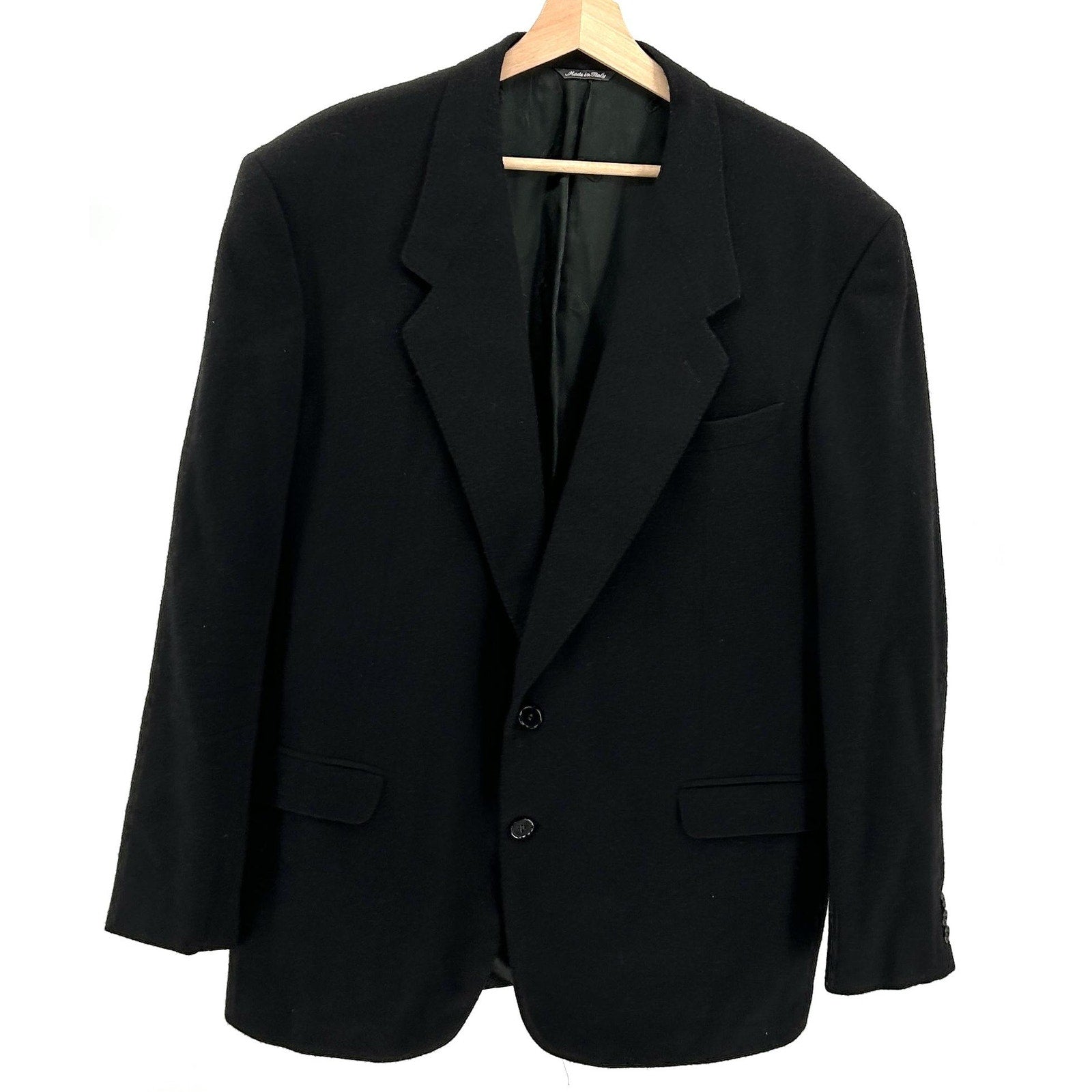 Vintage 90s Missoni Uomo Black Tailored Menswear Blazer Jacket