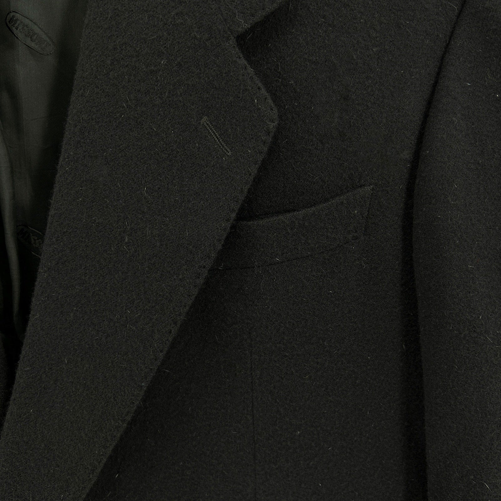 Vintage 90s Missoni Uomo Black Tailored Menswear Blazer Jacket