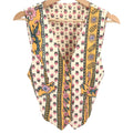 Vintage 90s L'Atelier d'Anaïs Yellow Cream 100% Cotton Floral Vest