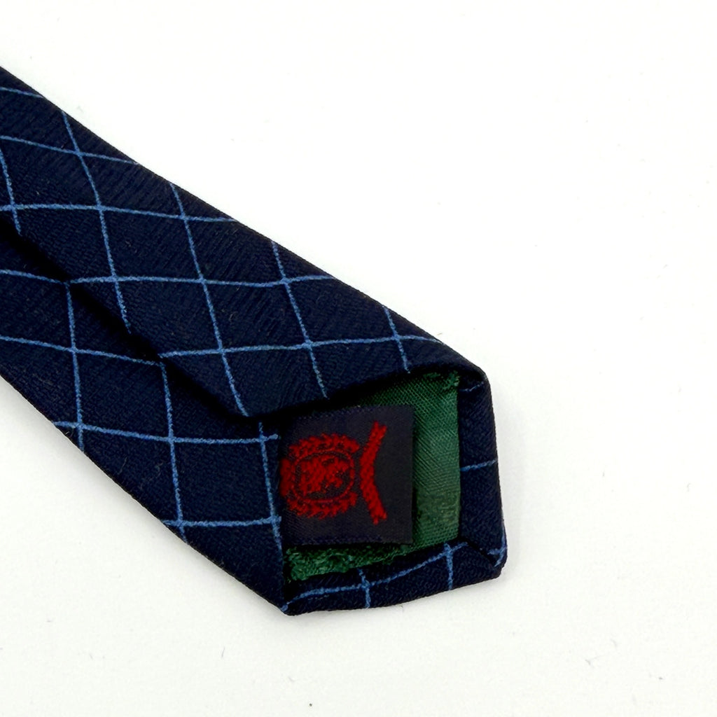 Vintage 90s Tommy Hilfiger Yellow and Blue Geometric 100% Silk Tie