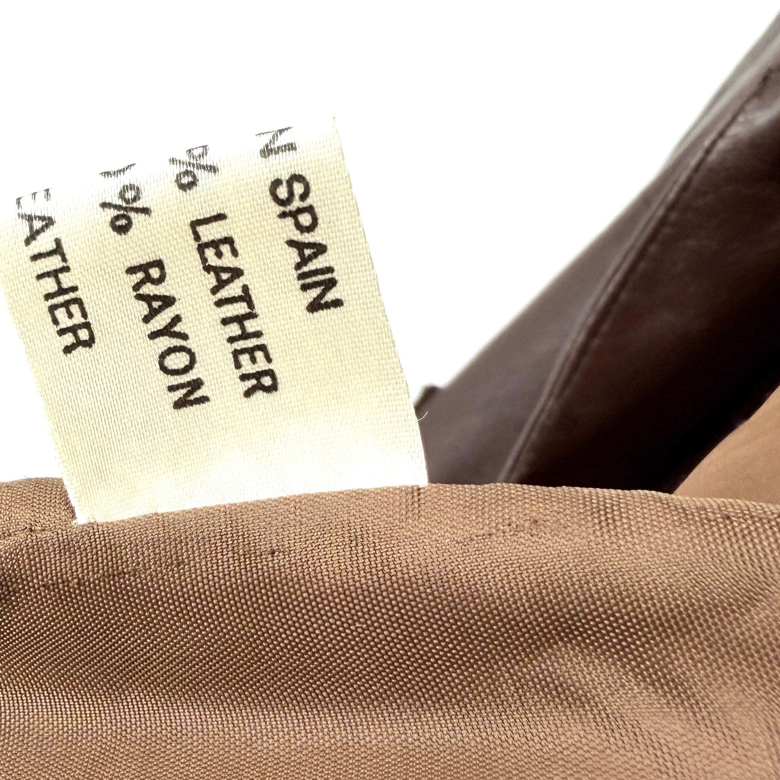 Vintage 70s Dark Brown Genuine Leather Spanish Blazer
