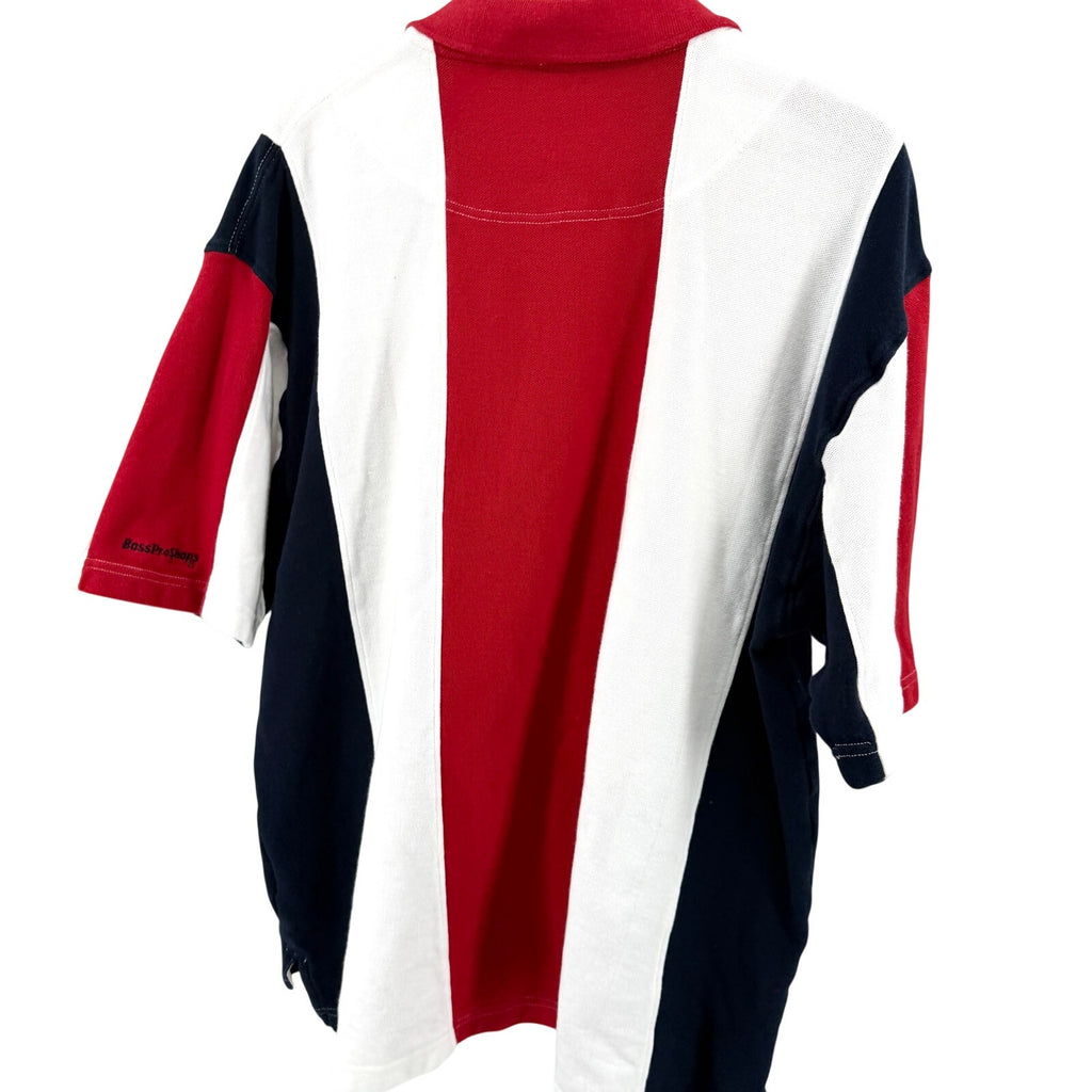 RedHead by Bass Pro Shops Red White Navy Colorblock 100% Cotton Polo