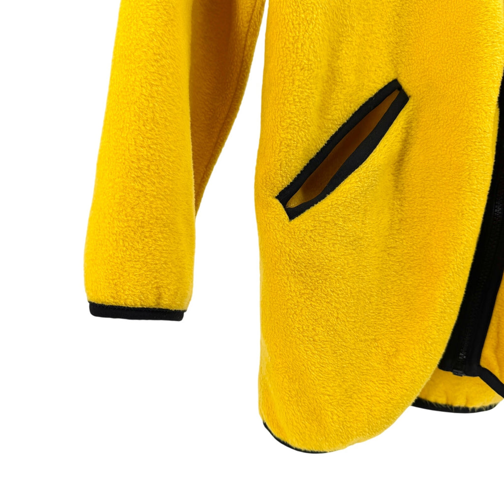 Vintage 90s Bob Mackie Yellow Studded Embroidered Fleece Zip Jacket