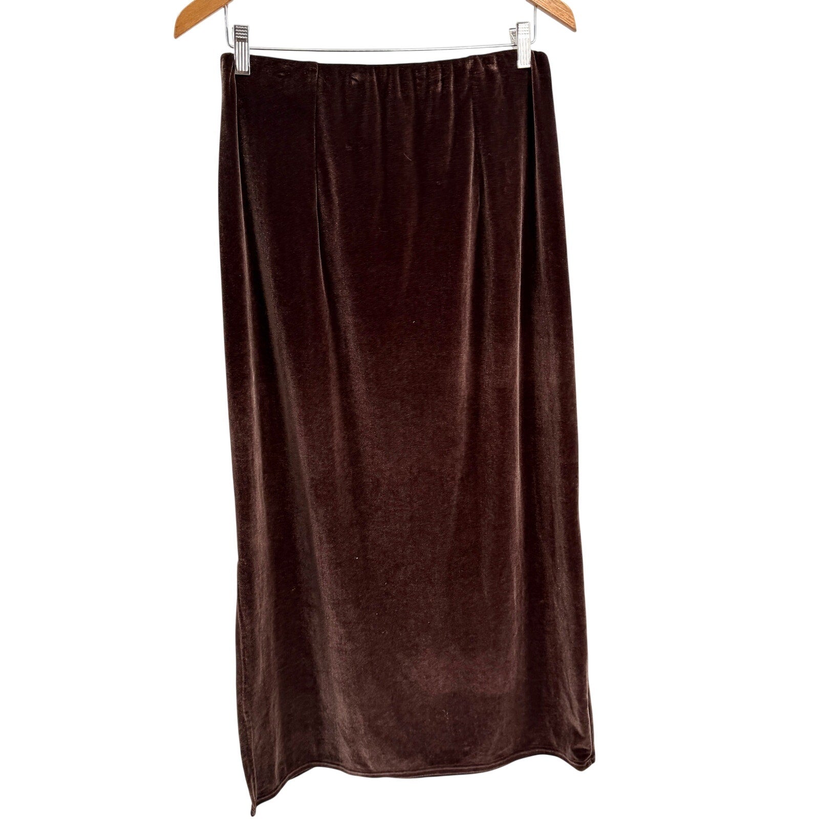 Vintage Y2K Double D Ranch Brown Velvet Genuine Fur Collar Skirt Suit Set