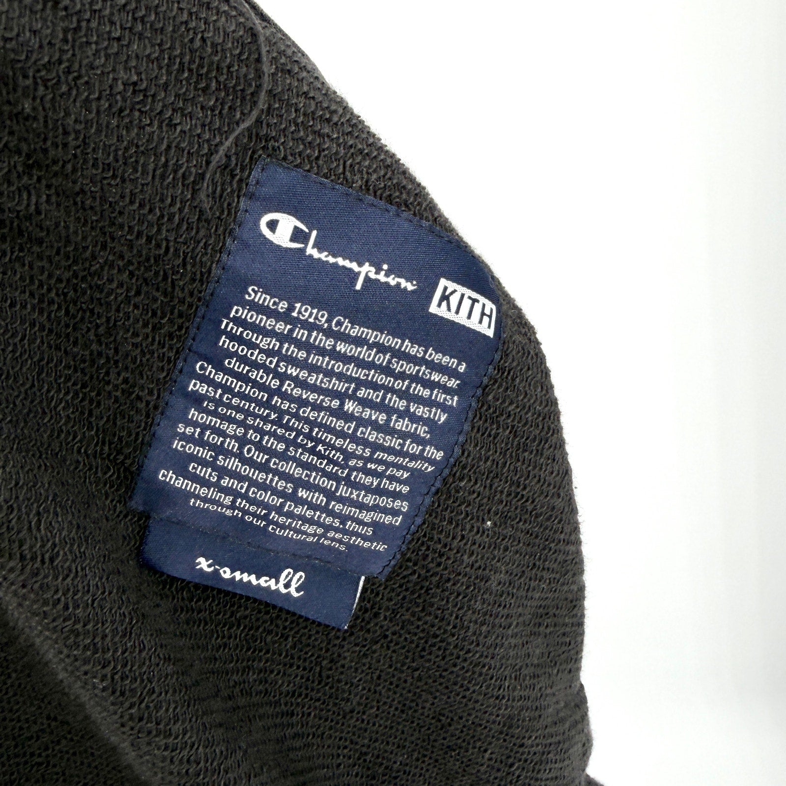 Champion Kith Black Reverse Weave Cropped Sweatshirt