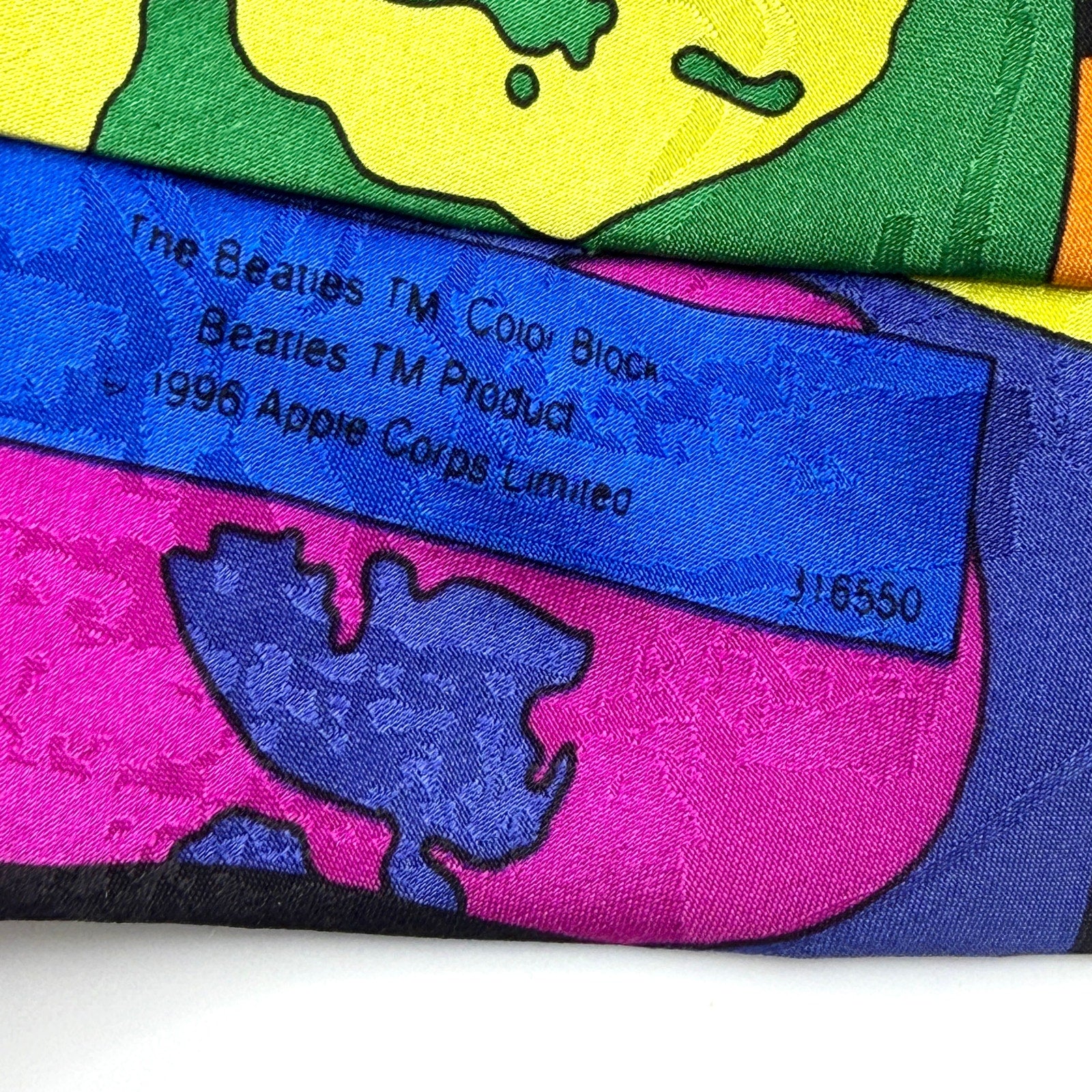 Vintage 90s Beatles Warhol Avedon Silk Psychedelic Pop Art Necktie