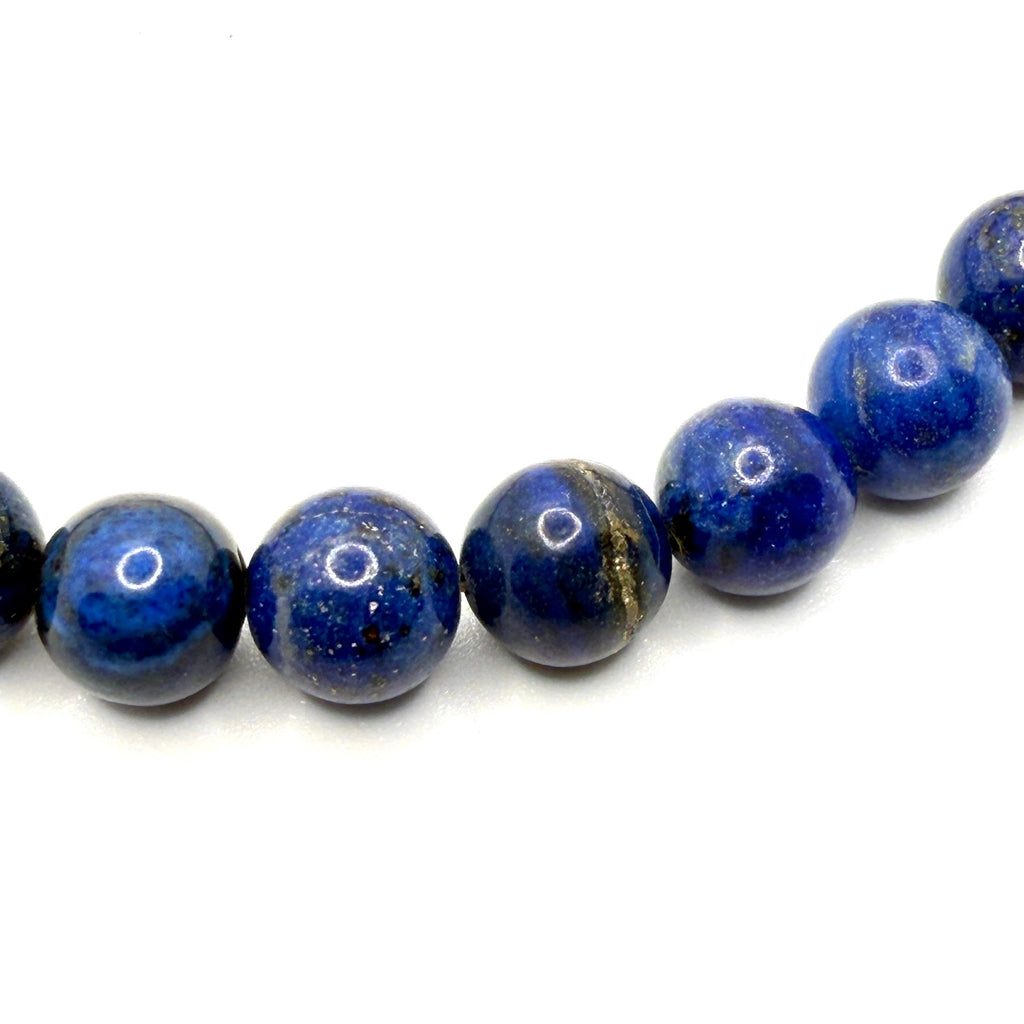 Vintage 90s Stamped Sterling Southwestern Blue Lapis Lazuli Beaded Necklace