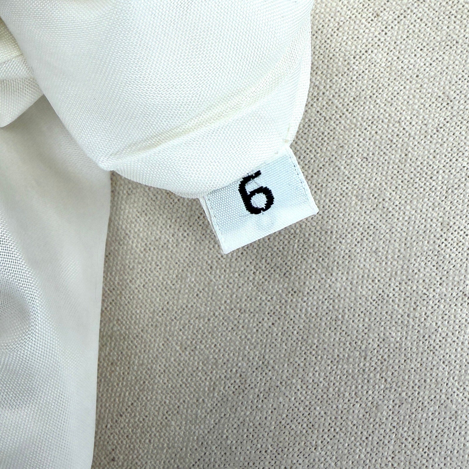 Vintage 80s Albert Nipon Cream Linen Puff Sleeve Jacket