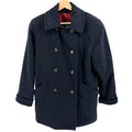 Vintage 90s Anne Klein II Navy 100% Wool Double Breasted Peacoat Jacket