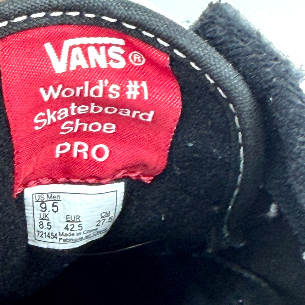 Vans Black White Canvas Suede Pro UltraKush Classic Skate Sneakers
