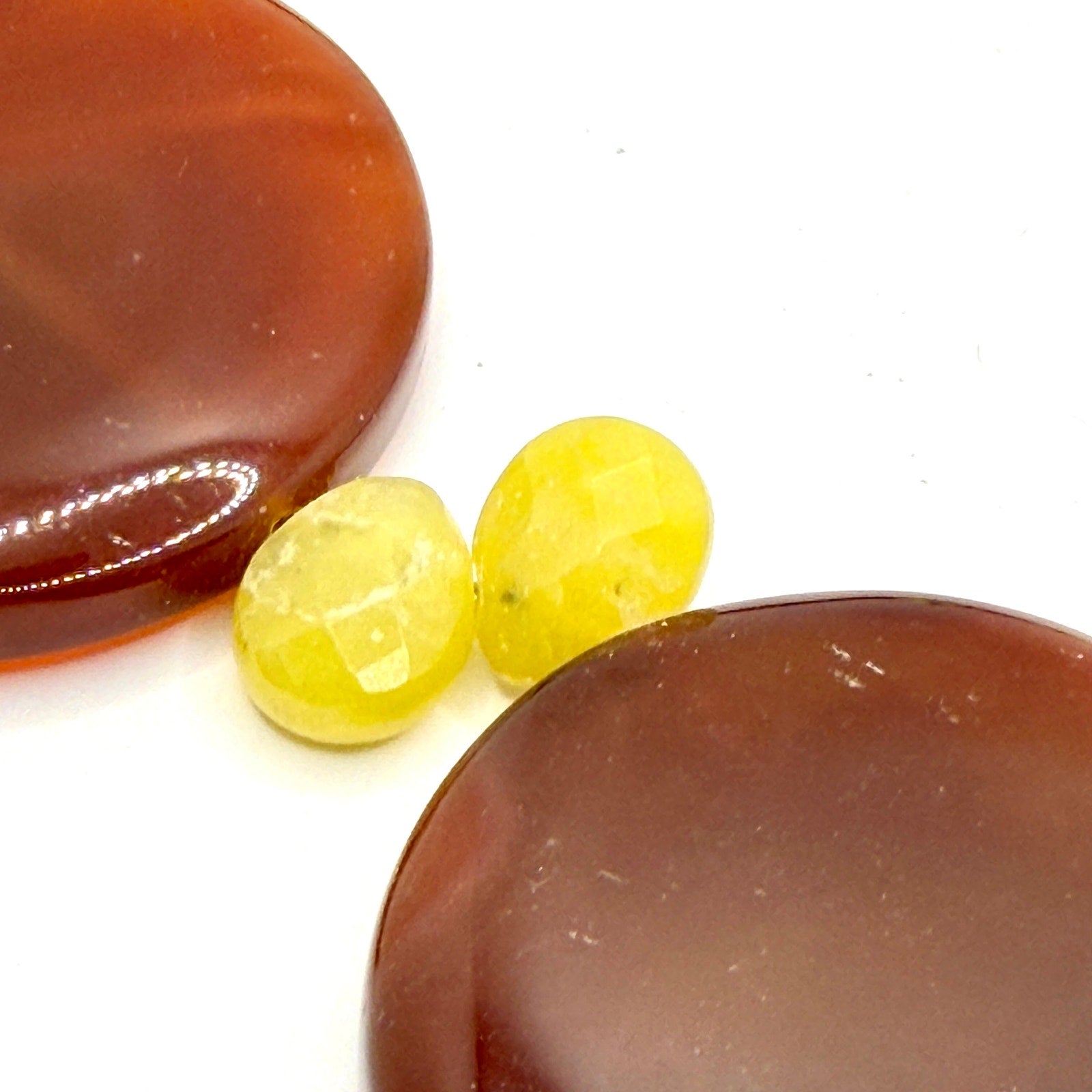 Vintage 90s Red Agate Yellow Calcite Chunky Statement Necklace