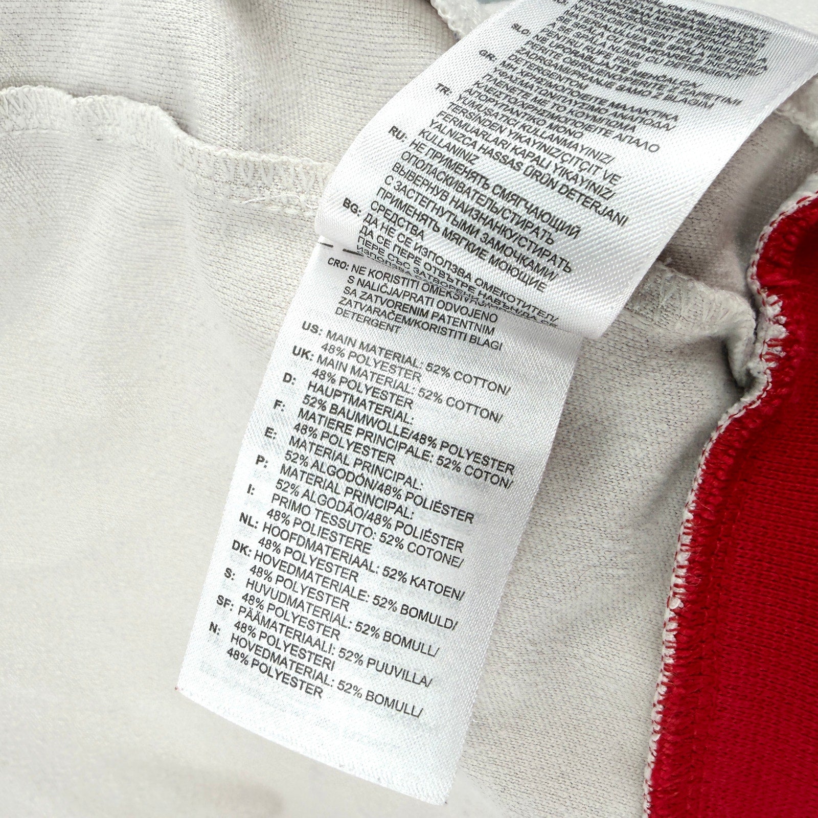 Adidas Red Off White 83-C J. Mano Embroidered Three Stripe Track Jacket
