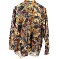 Vintage 90s Tommy Hilfiger Navy 100% Cotton All Over Print Nautical Shirt