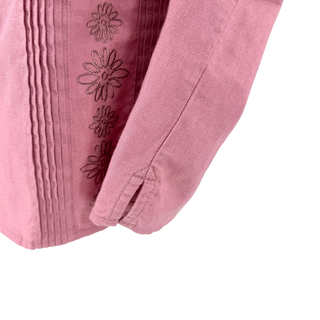 Dandy Del Mar The Gaucho Dusty Pink Mauve Embroidered Guayabera Shirt