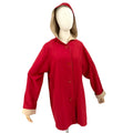 Vintage 80s Sigla's Red Tan Hooded Raincoat Windbreaker Jacket