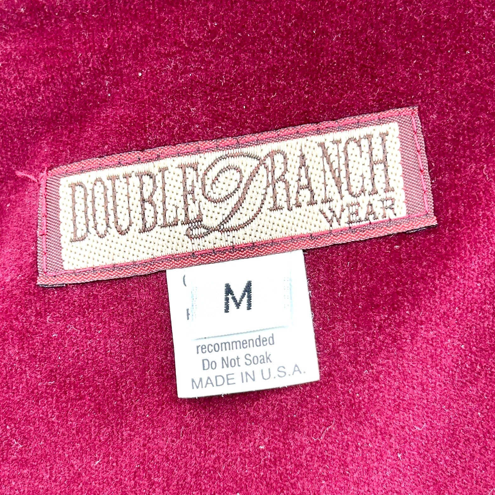 Vintage 90s Double D Ranch Burgundy Cotton Velvet Western Beaded Cropped Blazer