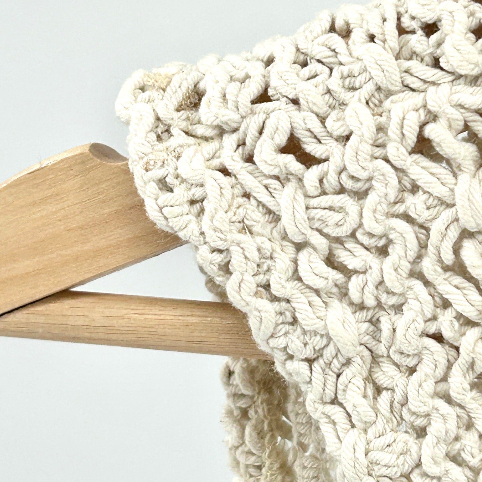 Vintage 80s The Limited Cream Macrame 100% Cotton Sleeveless Vest