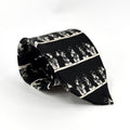 Vintage 90s Mickey Unlimited Black 100% Silk Mickey Mouse Traditional Necktie