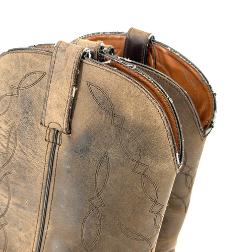 Guide Gear Distressed Brown Genuine Leather Western Cowboy Boots Shoes
