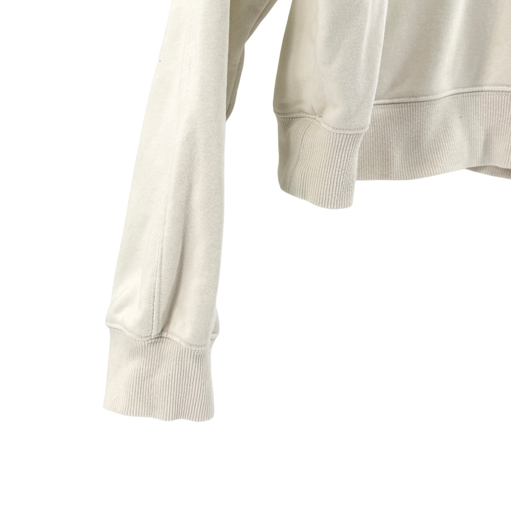 Prince Pickleball White Sporty Half Zip Cropped Sweatshirt