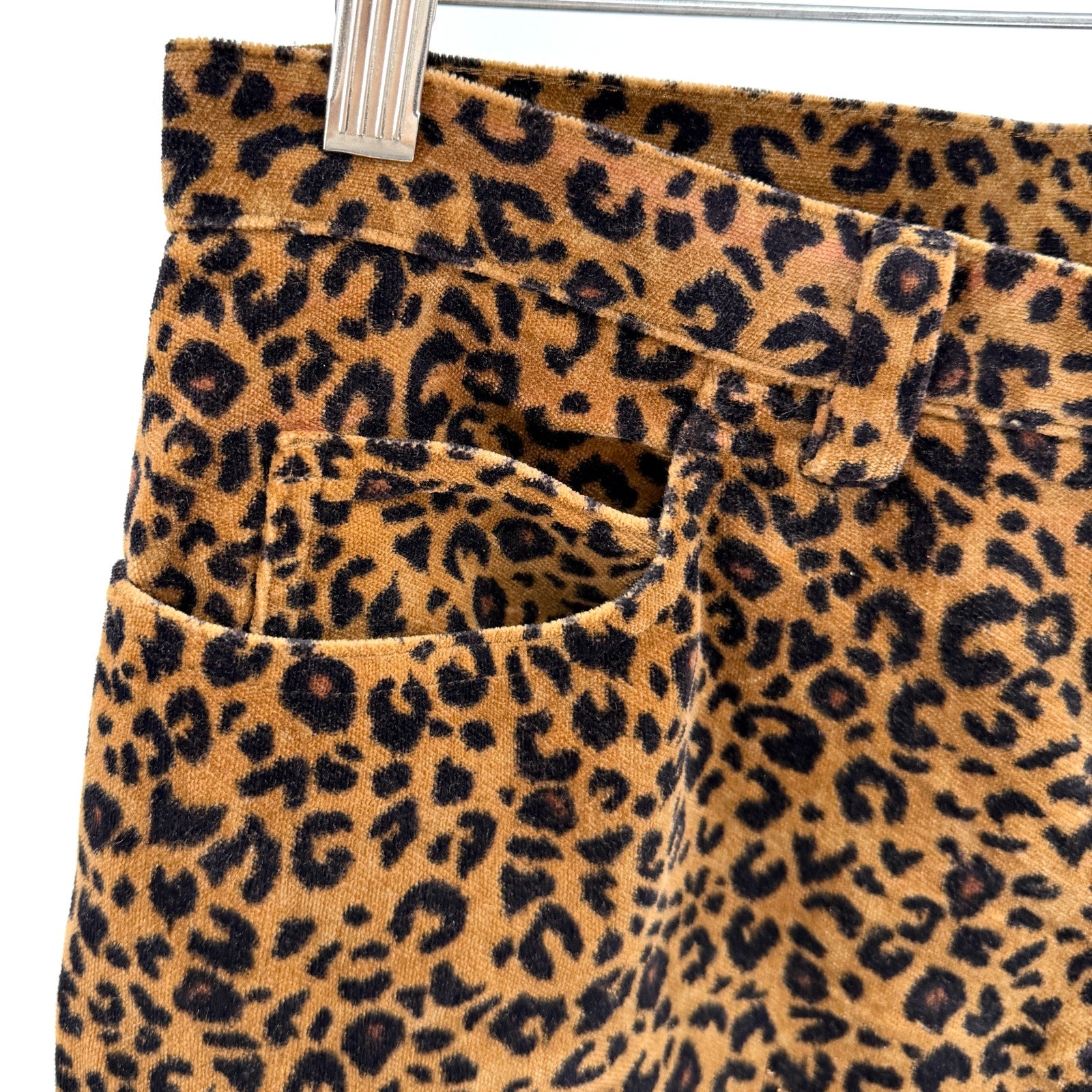 Vintage 90s Jones New York Brown 100% Cotton Velvet Leopard Jacket Pants Set
