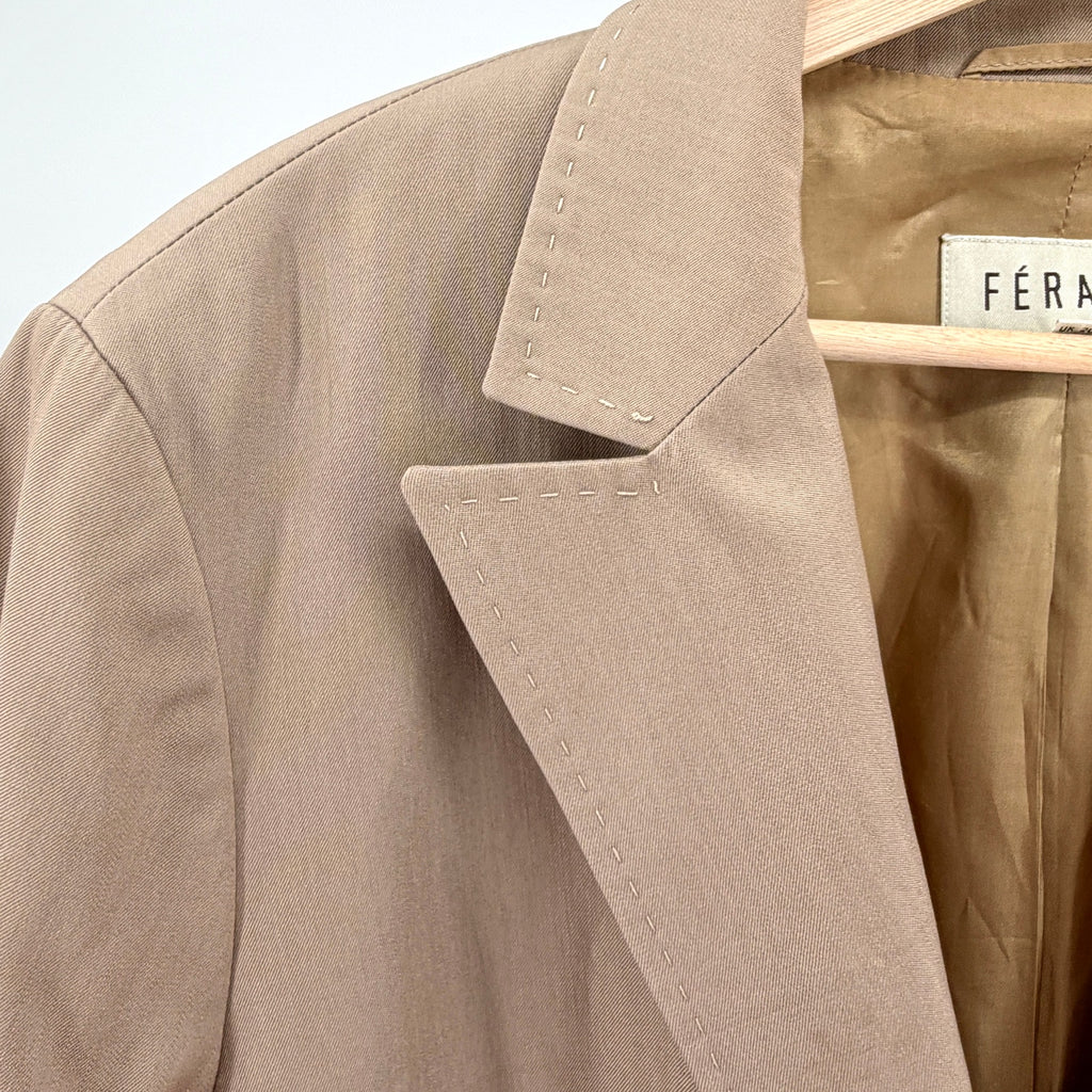 Vintage 90s Féraud Beige Tailored 100% Wool Blazer