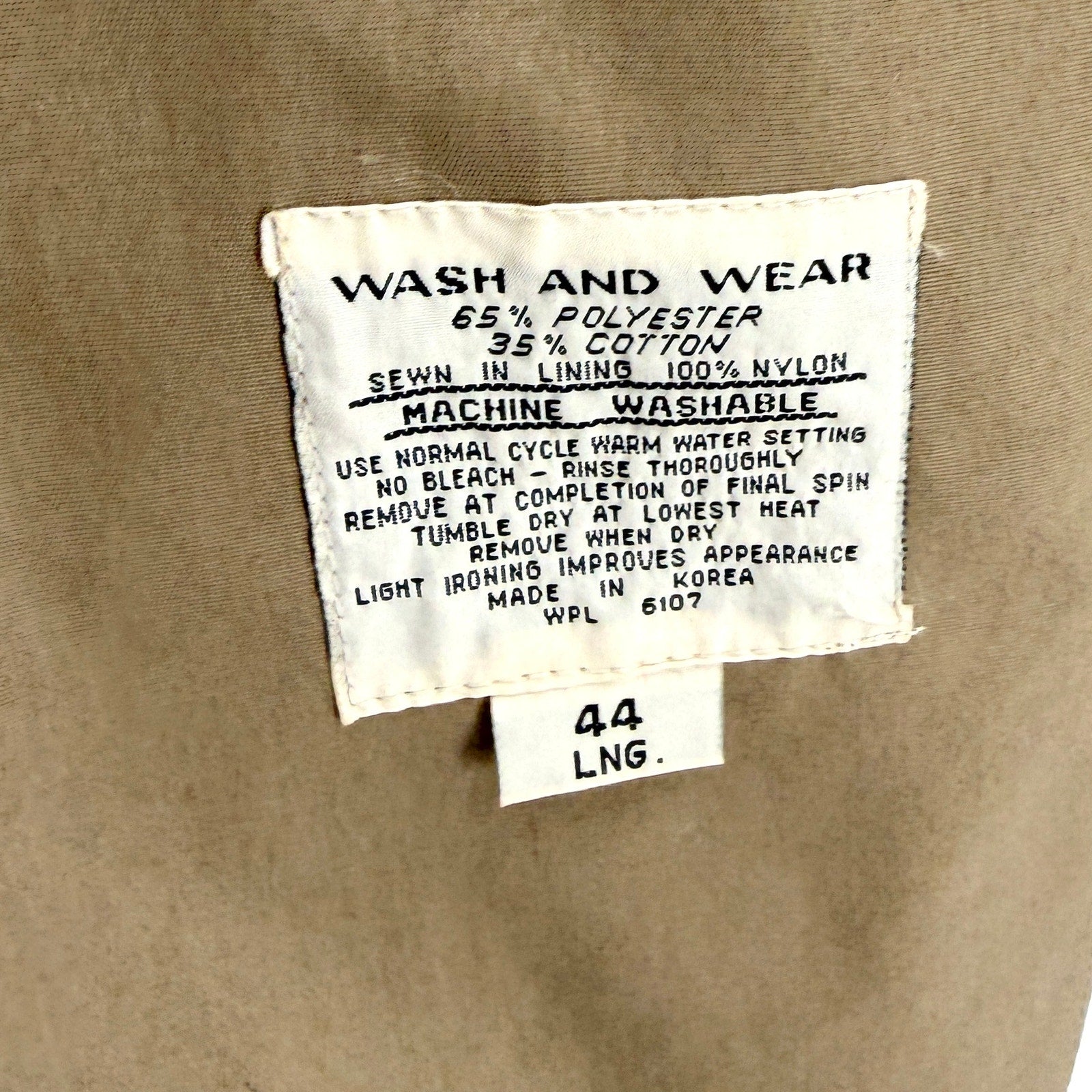 Vintage 80s Oleg Cassini Tan Double Breasted Weather Ready Trenchcoat Jacket