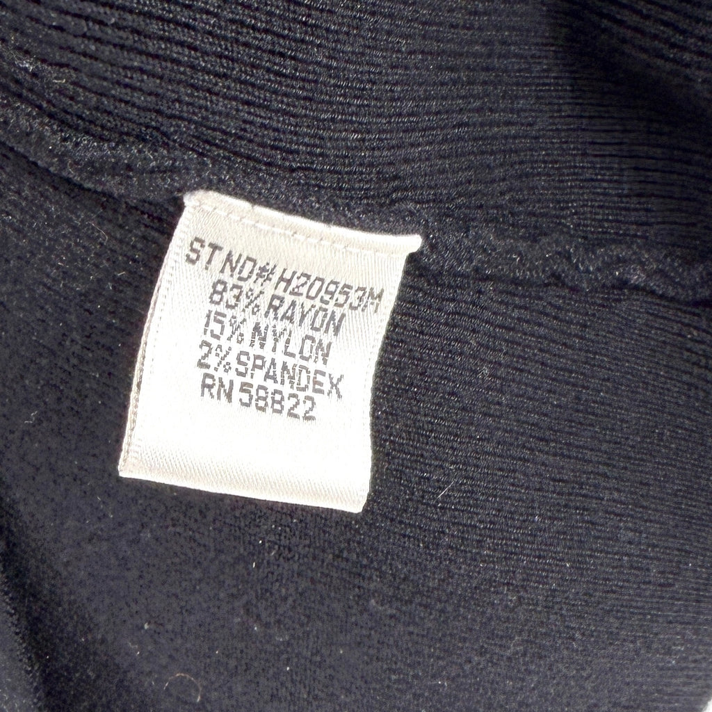 Vintage Y2K Max Studio Black Whimsigoth Genuine Feather Collar Ribbed Sweater