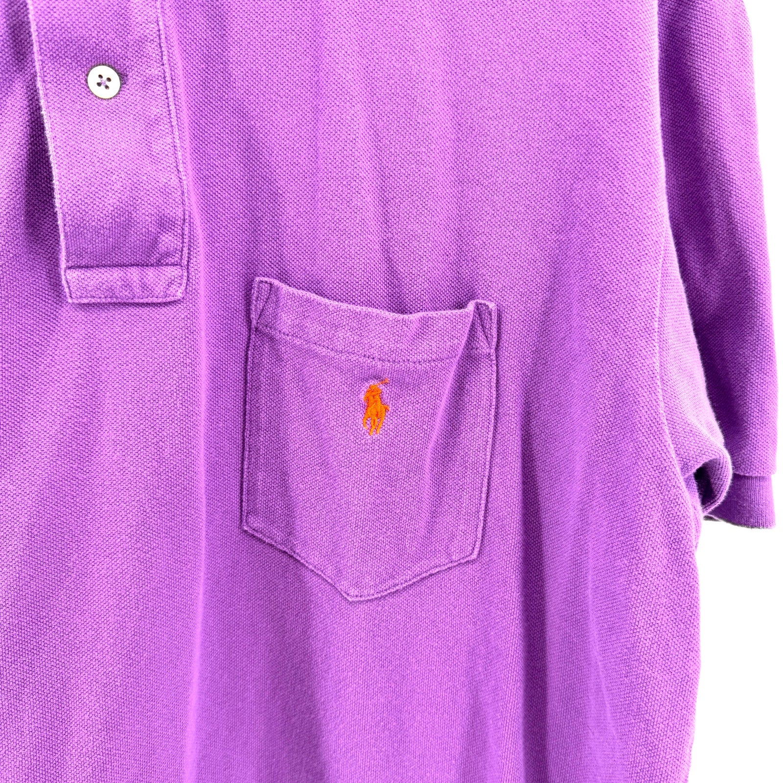 Vintage 90s Polo by Ralph Lauren Purple Cotton Pique Polo Shirt