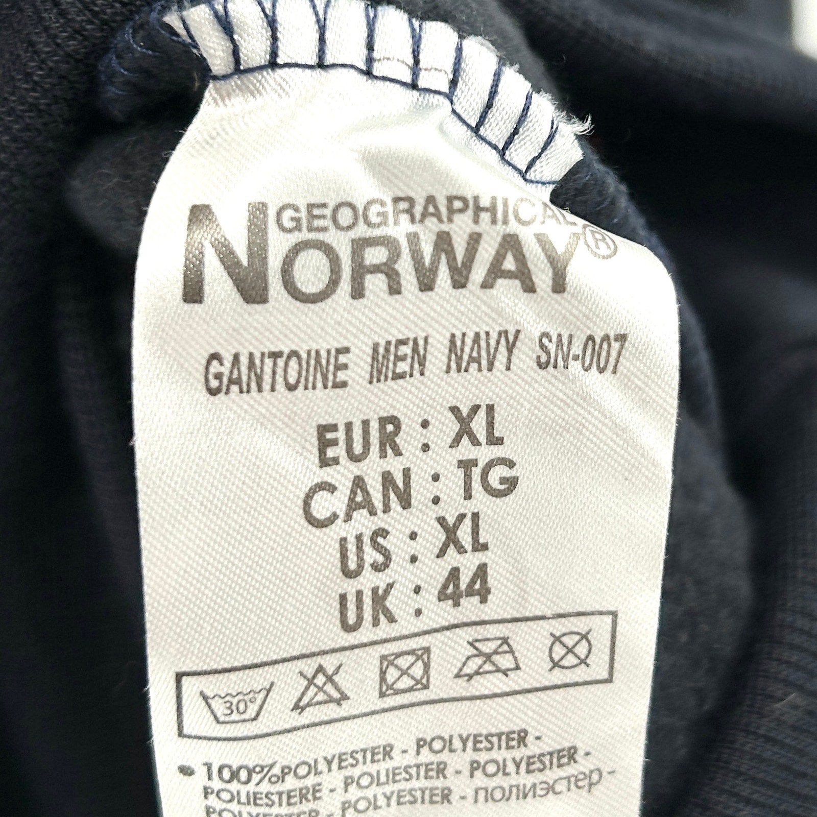 Geographical Norway Navy Blue Logo Graphic Crewneck Sweatshirt