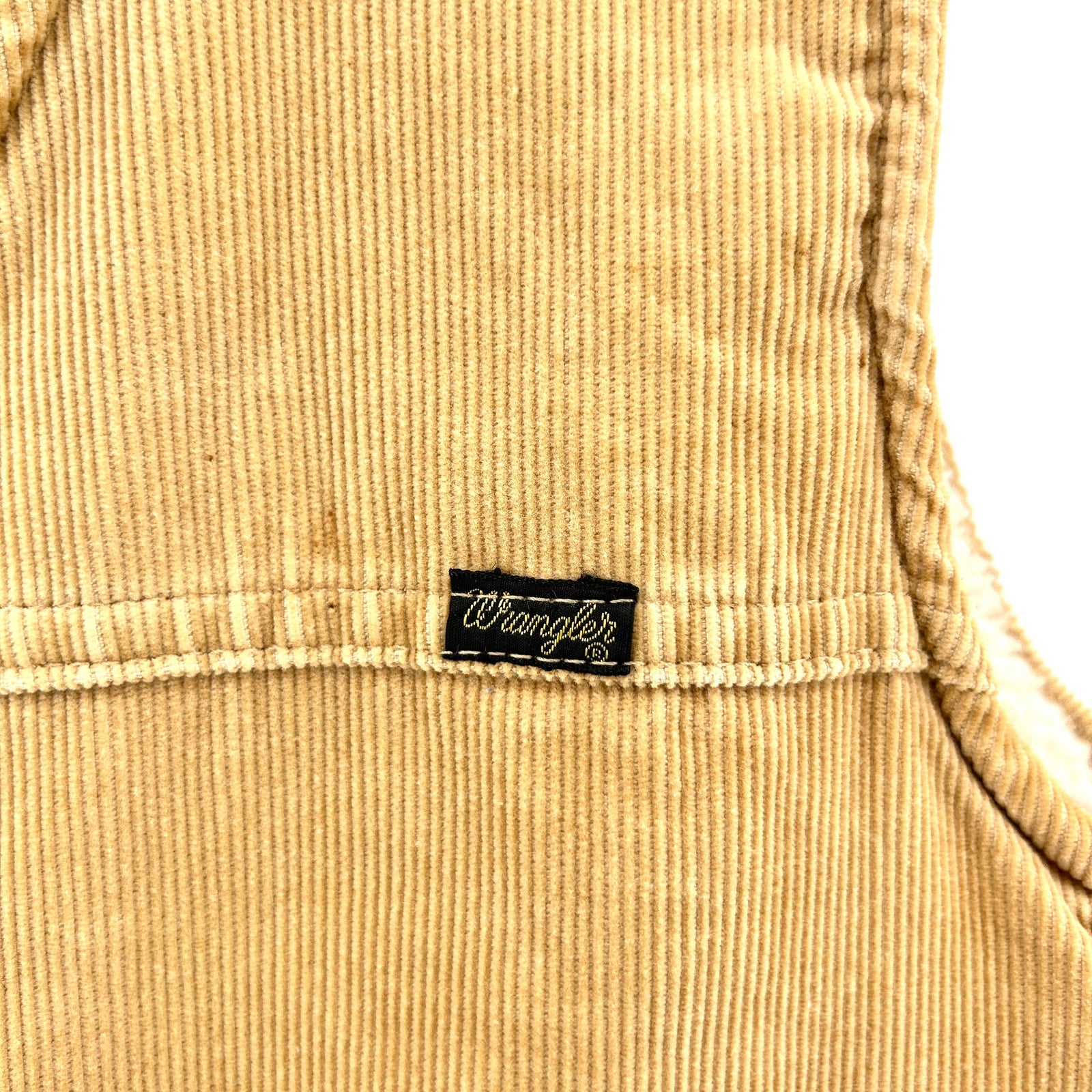Vintage 80s Wrangler Tan Corduroy Faux Sherpa Lined Western Vest