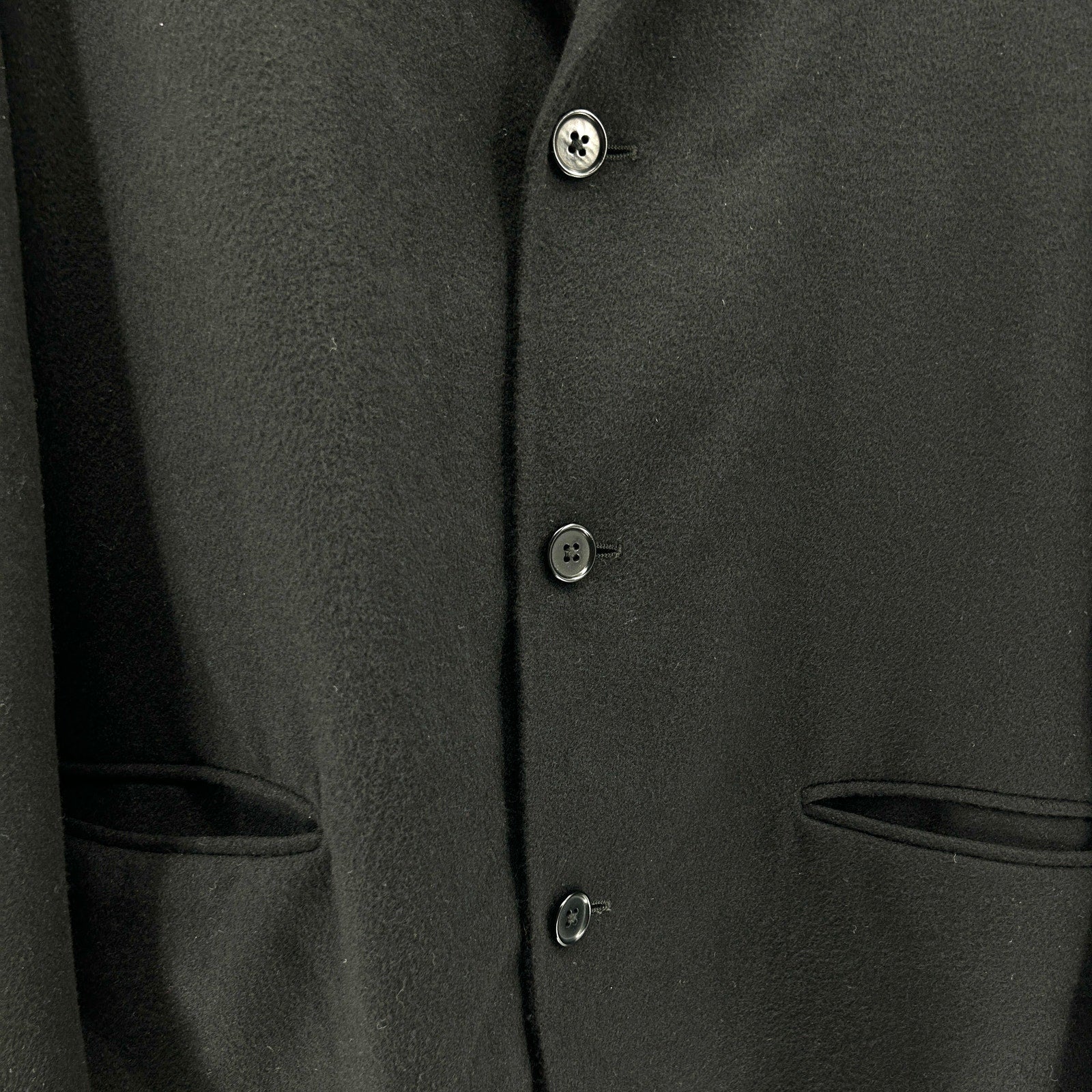 Vintage Y2K Luca Venturini Black 100% Cashmere Tailored Blazer