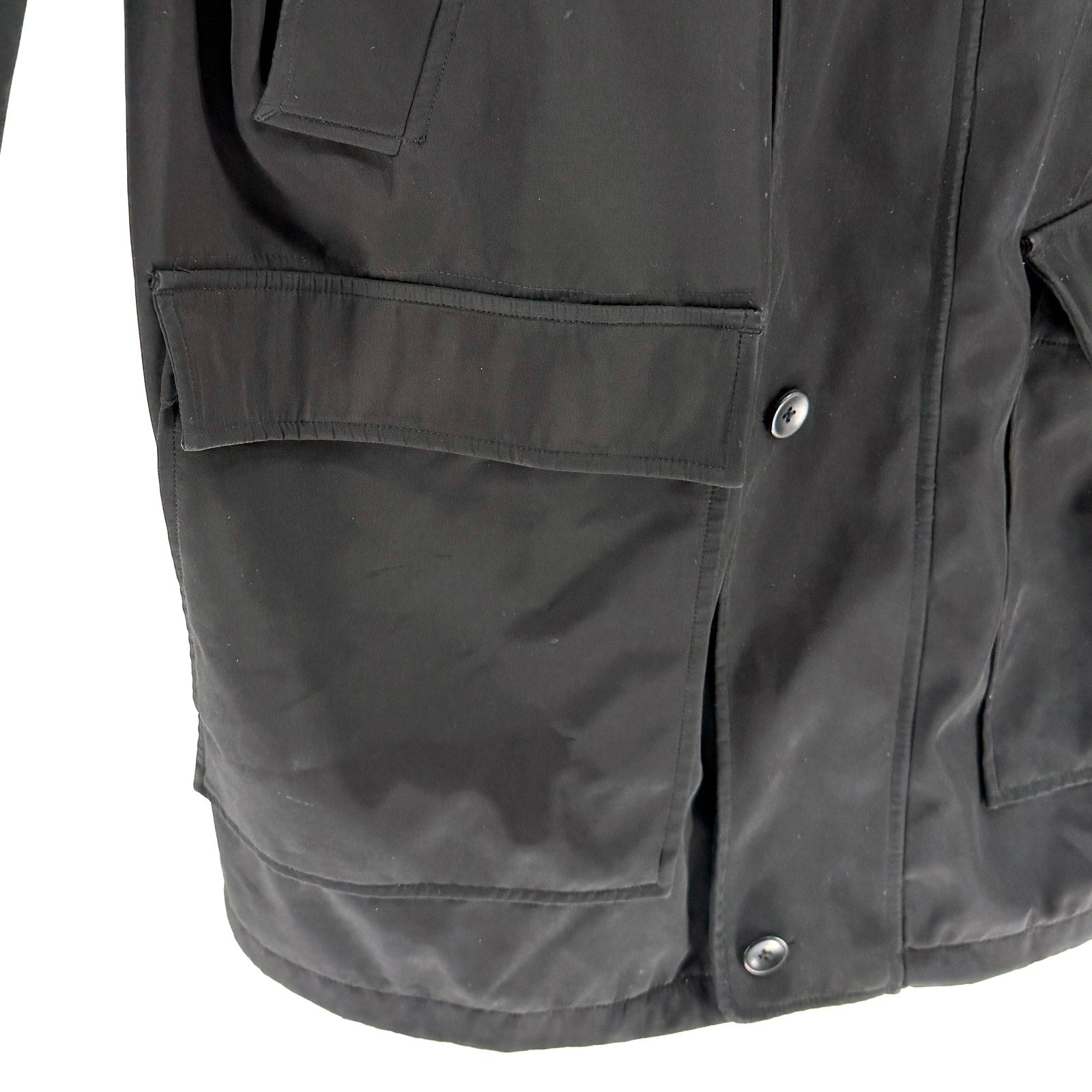 Wilke Rodriguez Black Hooded Satin Lined Raincoat