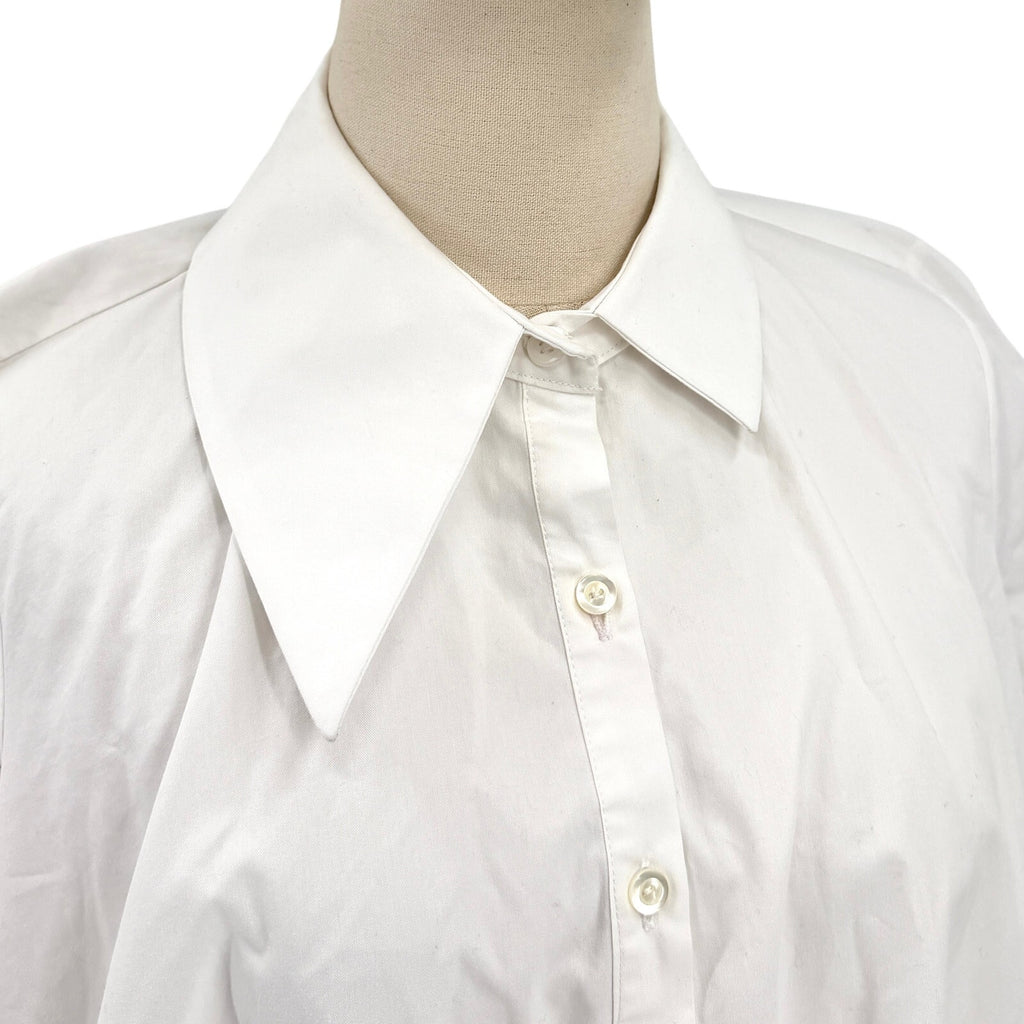 RARE Point Off View Marina Testino White 100% Cotton Mini Shirt Dress