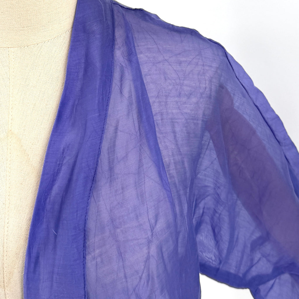 Investments Pale Periwinkle Purple Sheer Minimalist Layering Shacket