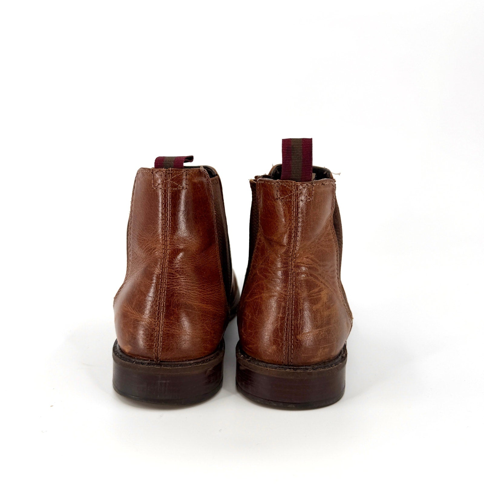 Crown Vintage Distressed Brown Genuine Leather Chelsea Boots