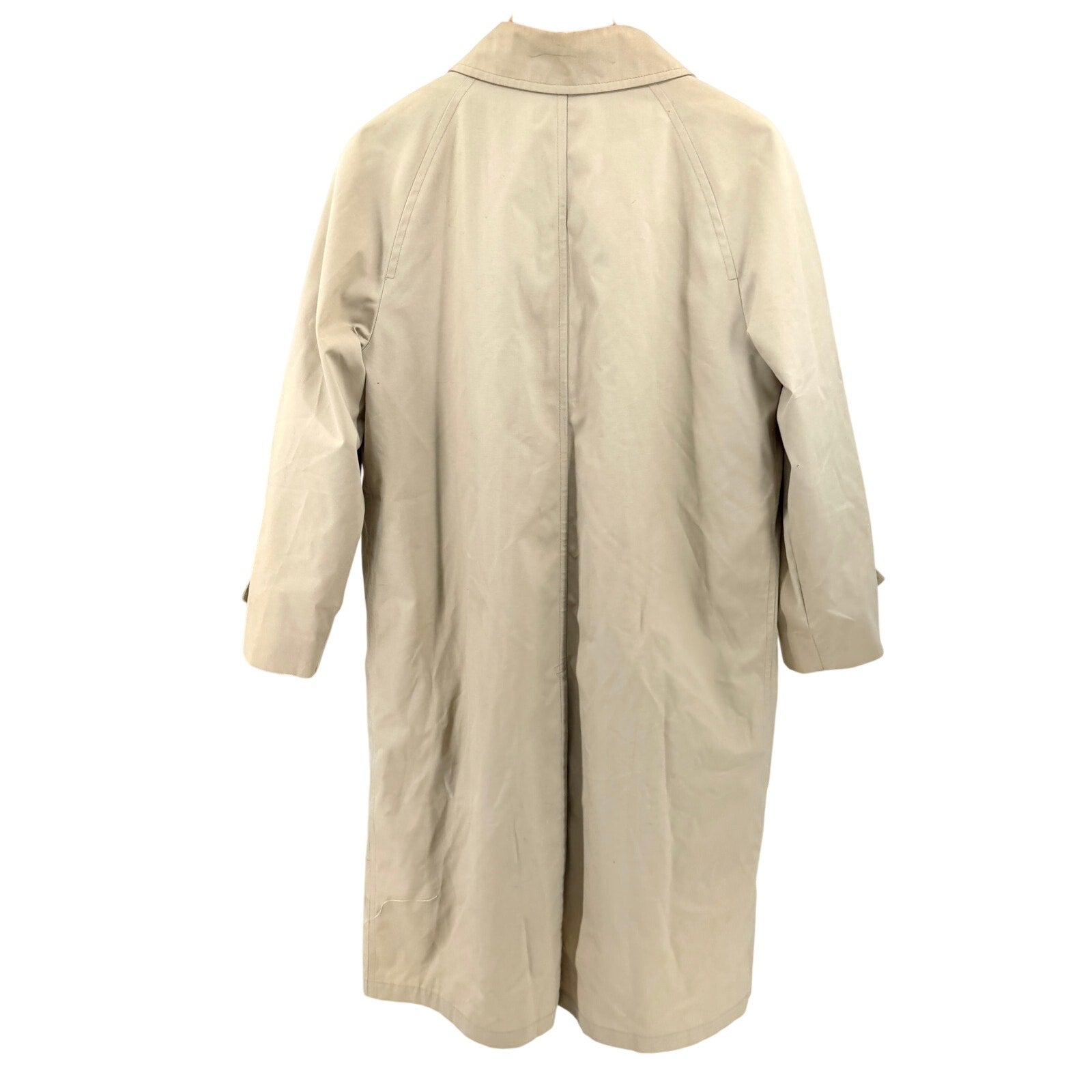 Vintage 80s London Fog Tan Classic Minimalist Fly Front Trench Coat Jacket