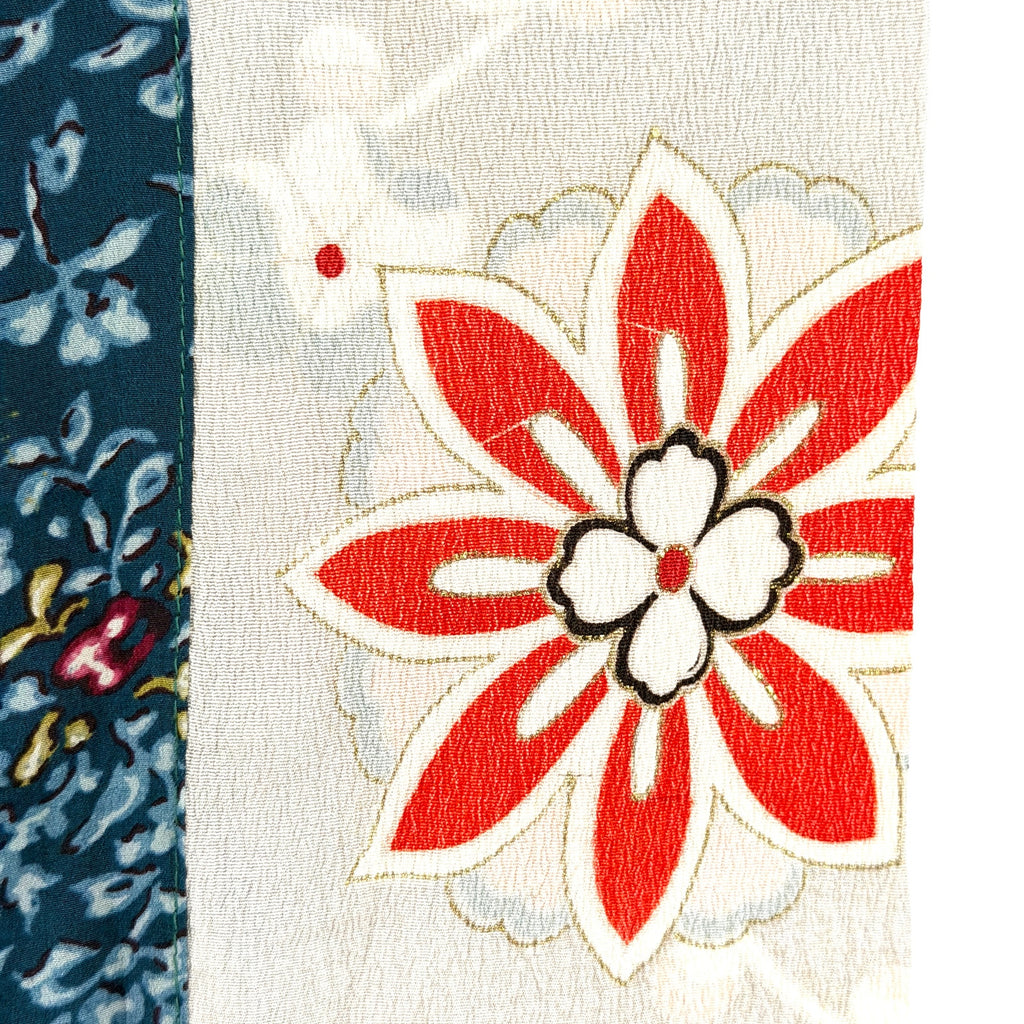 Vintage Reclaimed Japanese Silk Kimono Patchwork Scarf